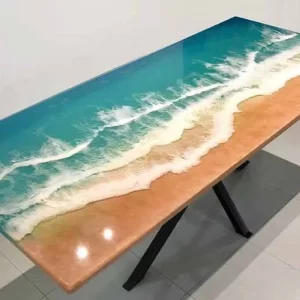 Beach Wave Epoxy Resin Dining Table