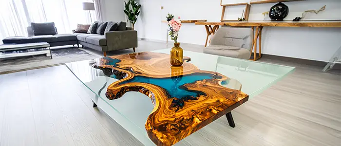 epoxy resin coffee table