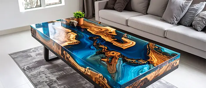epoxy resin coffee table