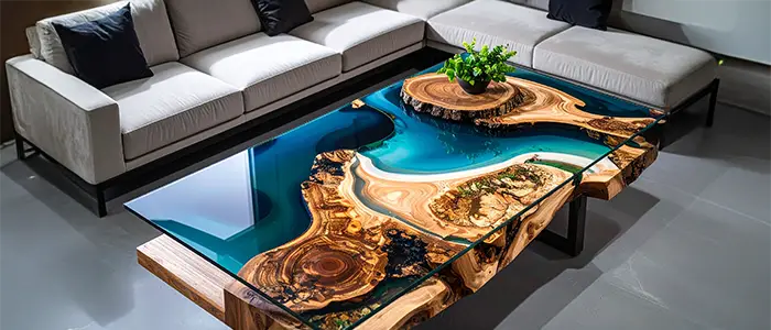 epoxy resin coffee table