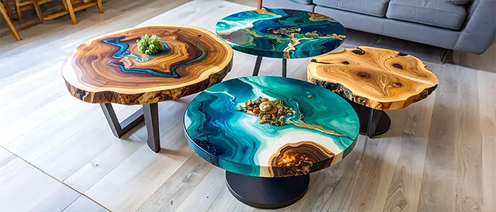epoxy resin coffee table