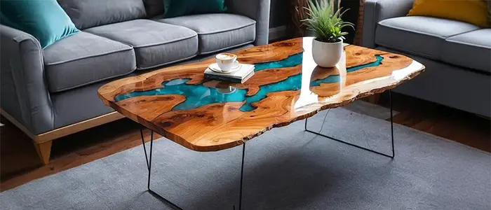 epoxy resin coffee table